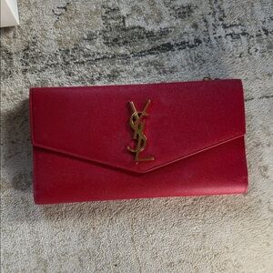 Yves Saint Laurent Bold Red Clutch